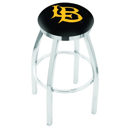 25 Chrome Long Beach State University Swivel Bar Stool,Accent Ring